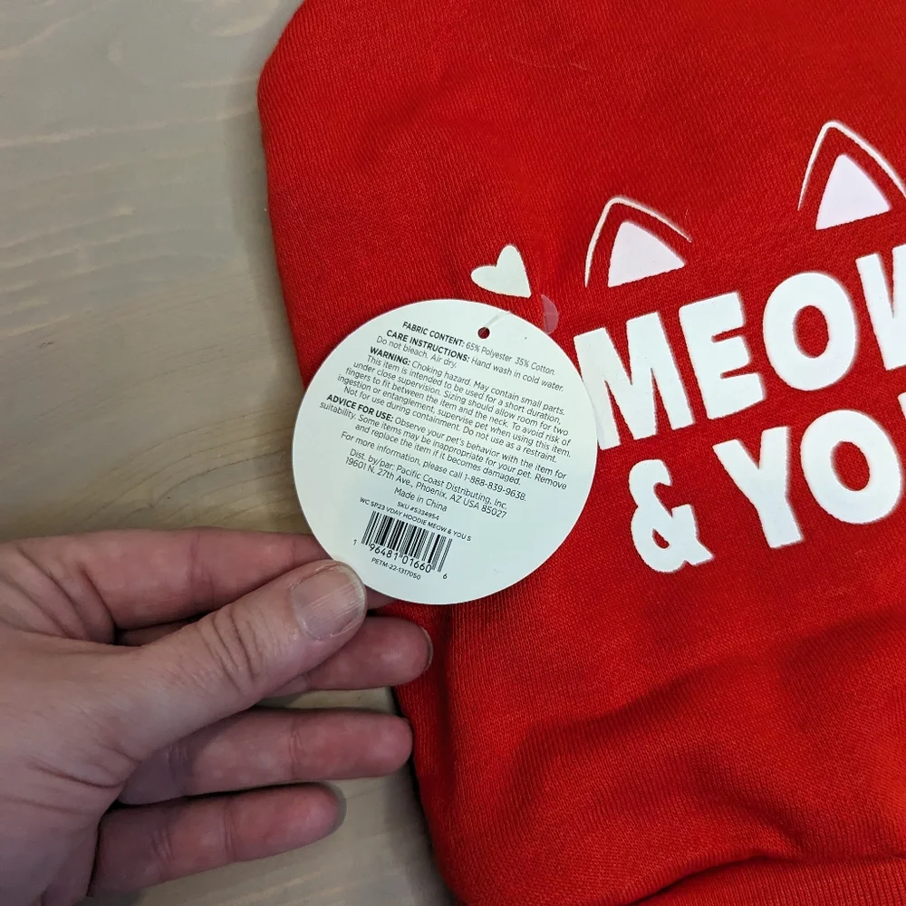 Small Red Cat Hoodie